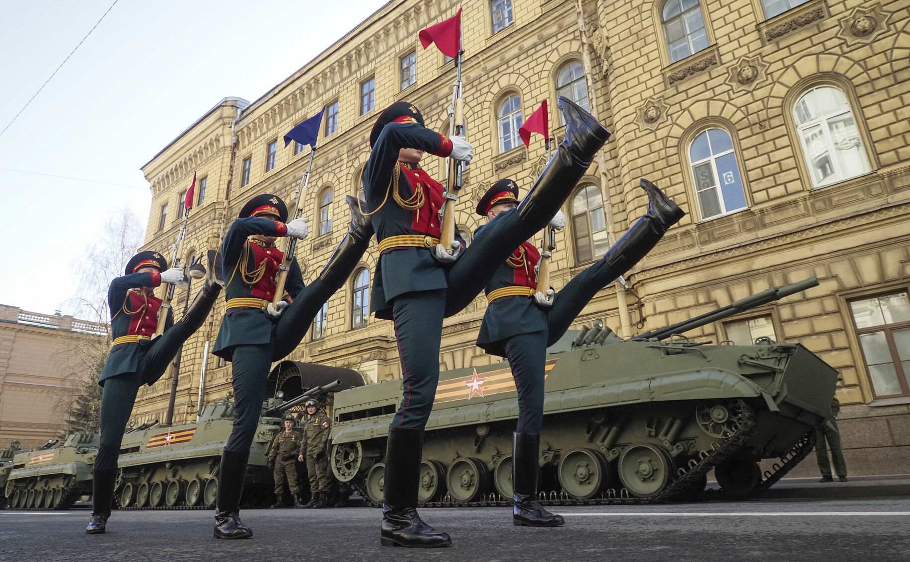 APTOPIX Russia Parade